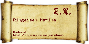 Ringeisen Marina névjegykártya